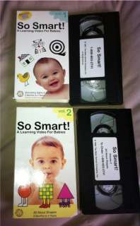 SO SMART A LEARNING VIDEO FOR BABIES vOL 1 & 2 VHS 646667261837 