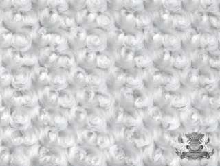 MINKY ROSE CUDDLE FAUX FUR WHITE SEW FABRIC 60x36 BTY  