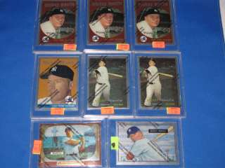 1996 TOPPS FINEST MICKEY MANTLE LOT OF 8 CARDS B5711  