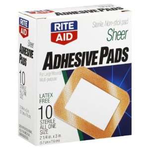  Rite Aid Adhesive Pads, Sheer, All One Size, 10 ct Health 