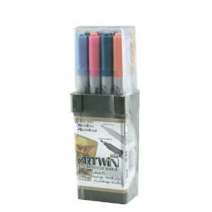 Uchida 1314 12E Artwin Double Ended Bullet Tip Markers, Colors 49 60 