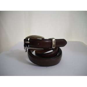    Brown Leather Christian Belt with Cross Symbol (M) 