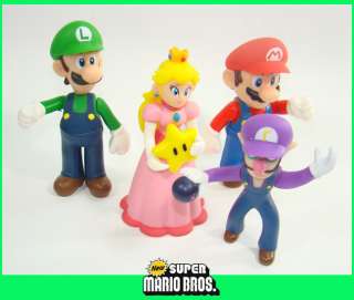 12 Super Mario Bros Figure WARIO BOWSER WALUIGI GOOMBA PEACH BOO YOSHI 