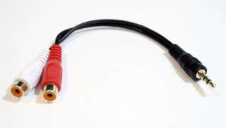   /iPod) style headphone jack to aLeft and Right RCA female style plug
