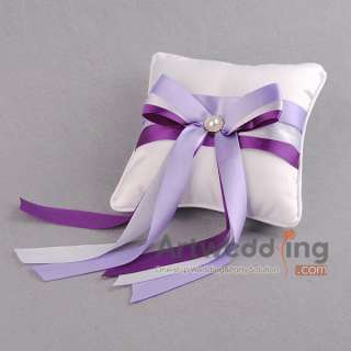   Pearl Bowknot Satin Wedding Ring Cushion/Ring Pillow  