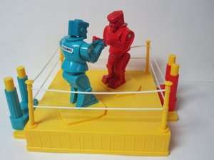   Em Sock Em Robots Game Robot Battle Childrens Classic Toy 2001 Mattel