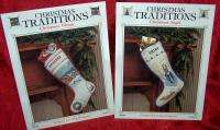 LOT OF 6 CHRISTMAS TRADITIONS STOCKING PATTERNS ANGEL  