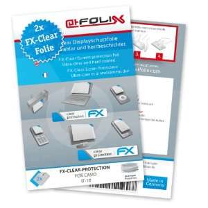  2 x atFoliX FX Clear Invisible screen protector for Casio 