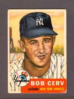 1953 Topps #210 Bob Cerv rookie Yankees  