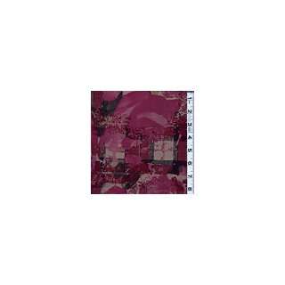  Magenta Floral Stretch Moleskin   Apparel Fabric Arts 