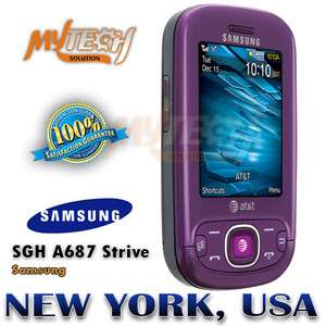 SAMSUNG STRIVE SGH A687 GPS 36 QWERTY GSM UNLOCKED PHONE PURPLE  