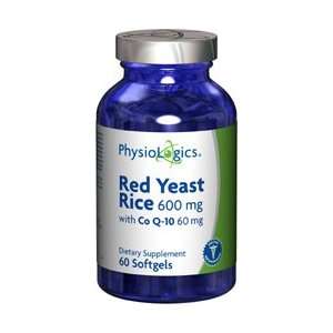  PhysioLogics Red Yeast Rice 600mg with CoQ10 60mg Health 