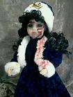 Scary, creepy, gothic, bloody doll in blue, walking dead