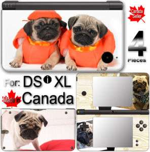 Dog Pug Cute Pet SKIN STICKER COVER for Nintendo DSi XL  