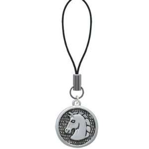  Large Classic Horse Head in Disc   Cell Phone Charm 