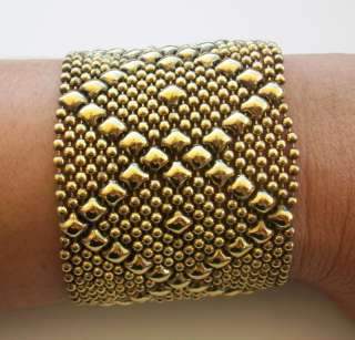 Sergio Gutierrez Liquid Metal by SG Cuff 24K Gold Plated Bracelet B10 