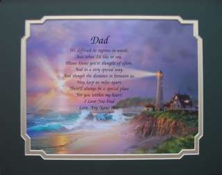 PERSONALIZED DAD POEM FATHERS DAY GIFT  