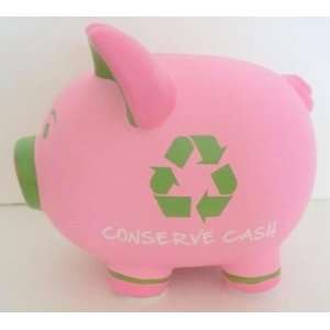   Save Something Piggy Bank, Recycle Pig, Pink and Green Toys & Games