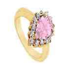 Fine Jewelry Vault Pink Topaz and Diamond Ring  14K White Gold   1.39 