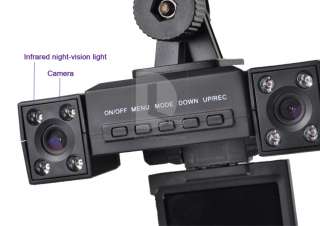   Night Vision Light Car Vehicle DVR Recorder Dual Camera Lens  
