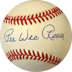 Pee Wee Reese Autographed Baseball   James Spence   Autographed 