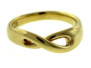 Beautiful Authentic Tiffany & Co.Solid 18k Yellow Gold Infinity Women 