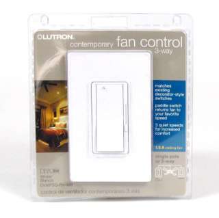 Lutron Contemporary 3 Way Ceiling Fan Control Switch  
