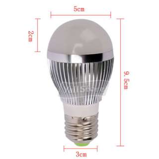 E27 3W 12V 270LM Pure White LED Lamp Light Bulb  
