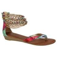Rebel by Zigi Womens After Party Chain Ankle Wrap Sandal   Multi at 