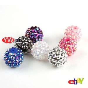 Popular Multicolor Acrylic Resin Rhinestone Ball Beads 16mm  