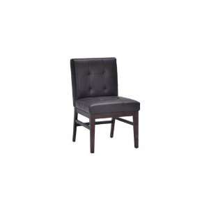 Sunpan Modern Home   Bungalow Dining Chair in Black Leather (set of 2 