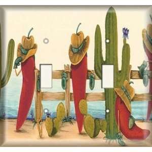  Double Switch Plate   Cactus Cowboys