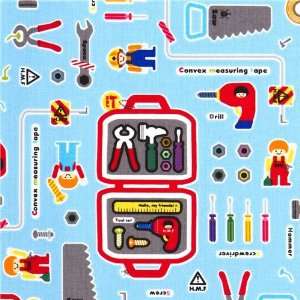  funny toolbox children fabric for boys from Japan (Sold in 