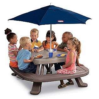 Fold n Store Picnic Table with Umbrella  Little Tikes Toys & Games 