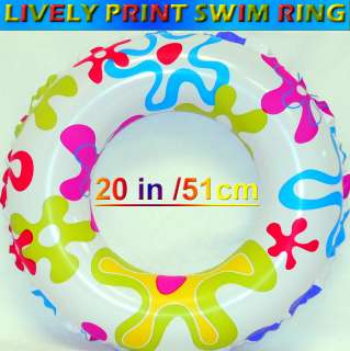 Lively Print Inflatable 20 inch Swim Ring Swimming Pool  
