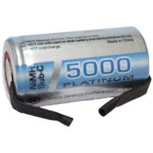Sub C High Drain Matched Rechargeable Battery With Tabs  