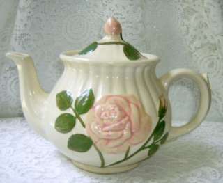 Vintage Shawnee Pink Rose Teapot Tea Pot with lid USA  