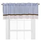 Bacati Metro Valance in Blue and Chocolate