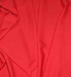 CREPE FABRIC RED POLYESTER 60 WIDE BY THE YARD  