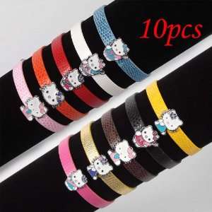  10 Hello Kitty Cute Pendant Bracelet 