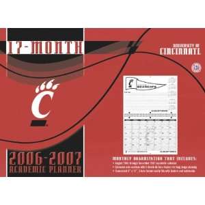  Cincinnati Bearcats 8x11 Academic Planner 2006 07 Sports 