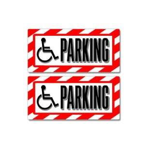 Handicapped Parking Sign   Alert Warning   Set of 2   Window Business 