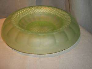 Vintage Depression Era Frosted Green Glass Console Dish  