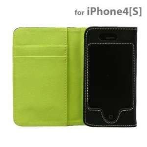    Book Type Cover for iPhone 4S/4 (Stitch/Green) Electronics