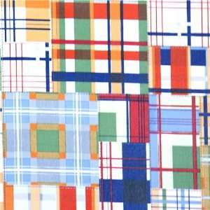  Michael Miller premium laminate fabric plaid checker Arts 