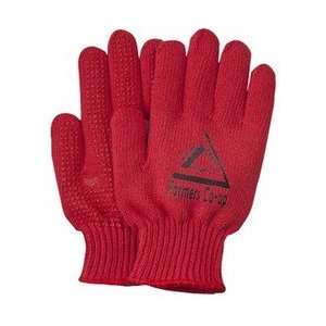 326    Red freezer gloves, red PVC palm dotted knit, elasticized wrist 
