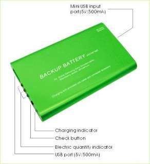 Black External Backup Battery Charger for HTC Evo 3D/4G /Design 