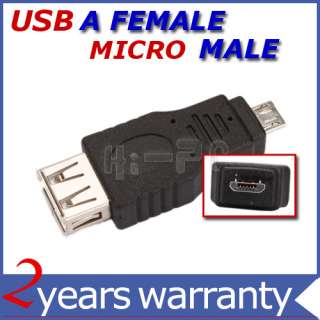USB 2.0 A Female to Micro Male Adapte Converter F/M New  
