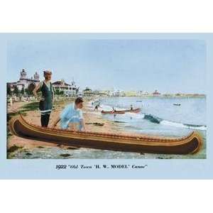  Vintage Art H.W. Model Canoe   07525 2