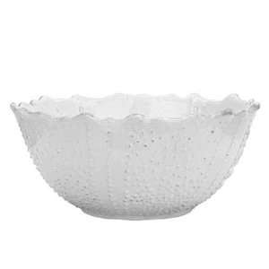  White Sea Urchin Med Serving Bowl 9.75 in D, 4.25 in H